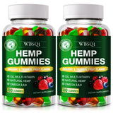 WBSQL Organic Hemp Gummies front view, 400g packaging