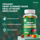 WBSQL Organic Hemp Gummies showing soft and chewy texture