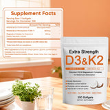 WDVNEX Vitamin D3 K2 Magnesium Softgels side view