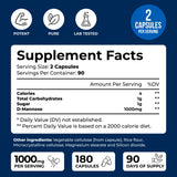 We Like Vitamins D-Mannose 1000mg bottle with 180 capsules