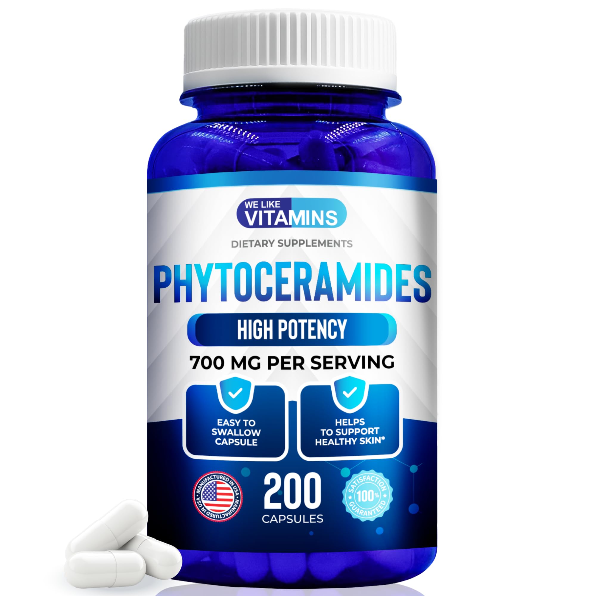 We Like Vitamins Phytoceramides 700mg capsules front view