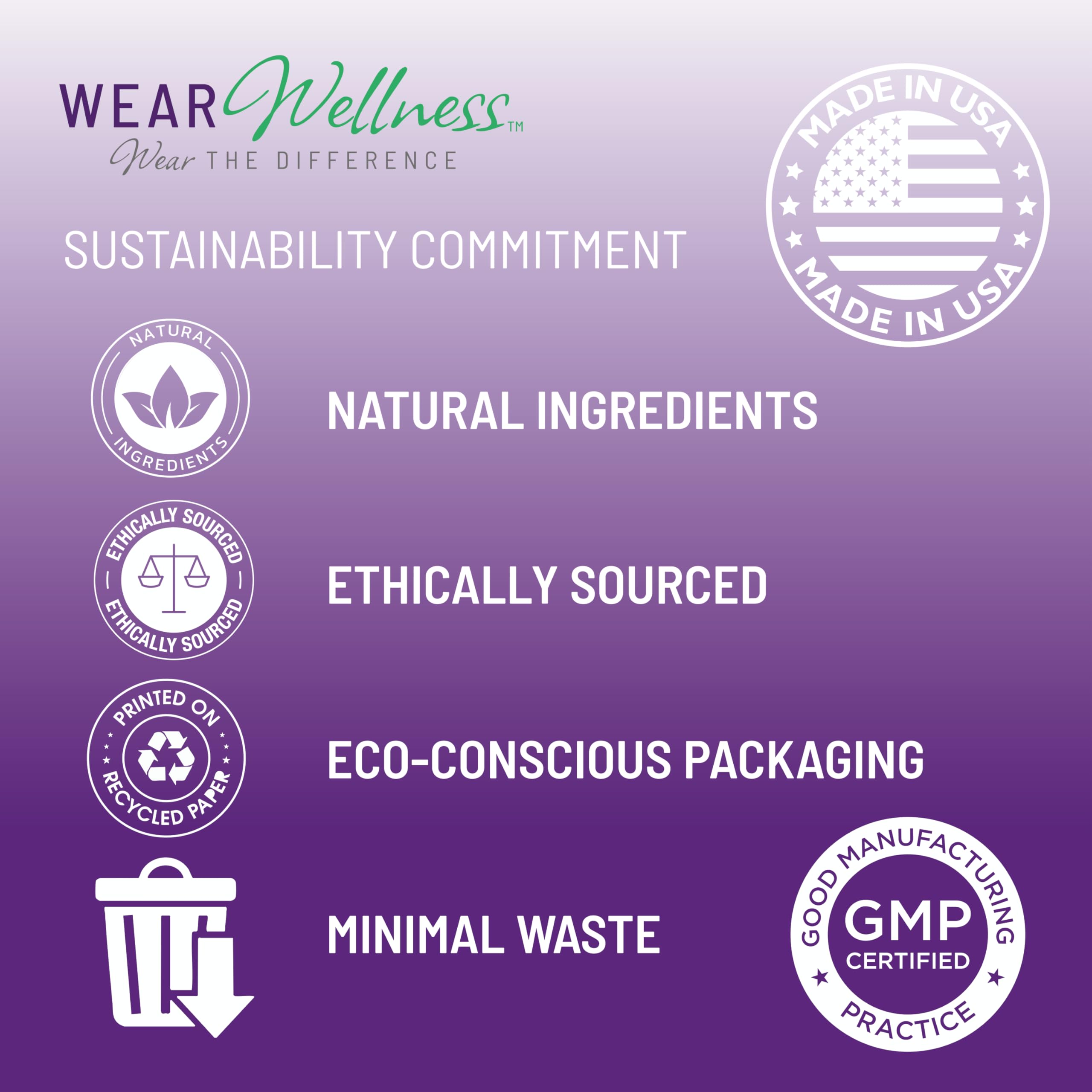 Wear Wellness Drift Patches back view with usage instructions