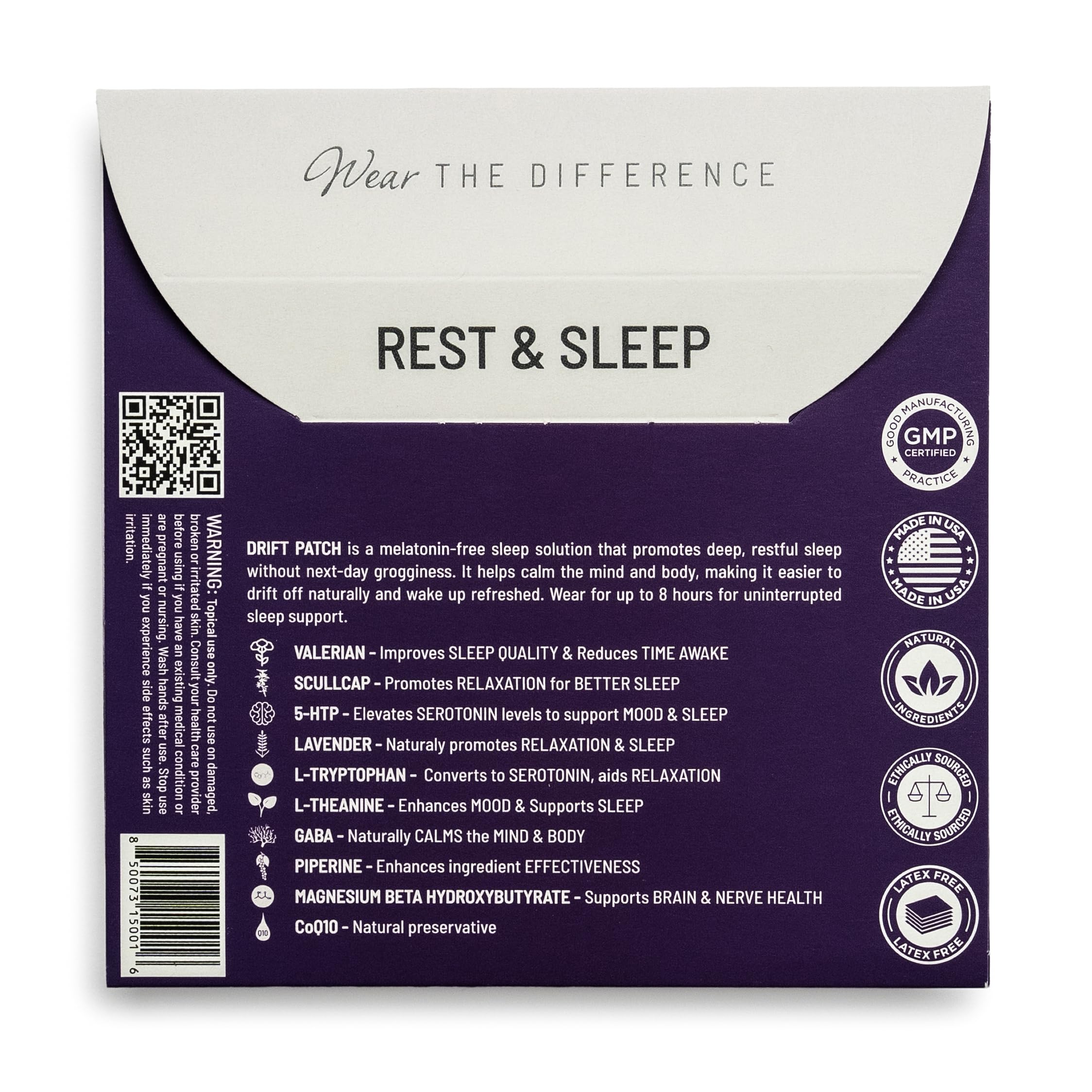 Wear Wellness Drift Patches packaging side view