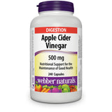 Webber Naturals Apple Cider Vinegar 500 mg Capsules front view