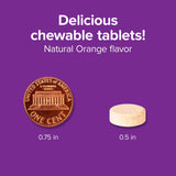 Webber Naturals Chewable Vitamin C + D3 1000mg 25mcg natural orange flavour