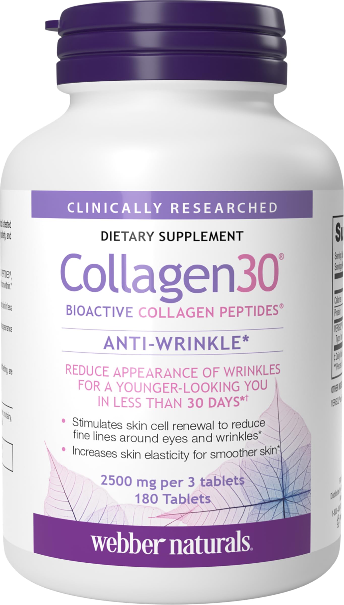 Webber Naturals Collagen Supplement 90 Tablets front view