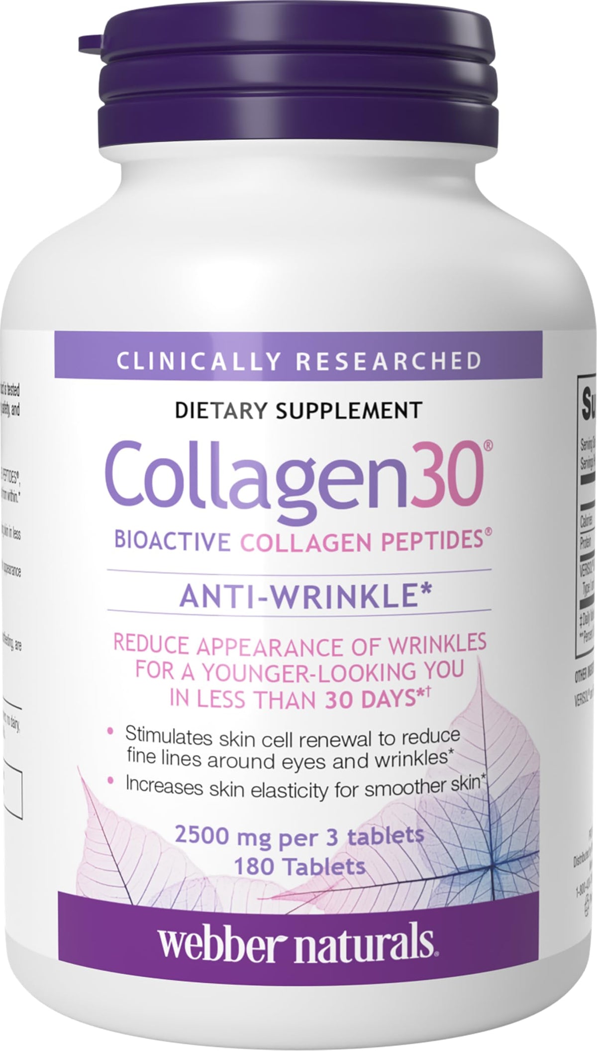 Webber Naturals Collagen Supplement 90 Tablets front view