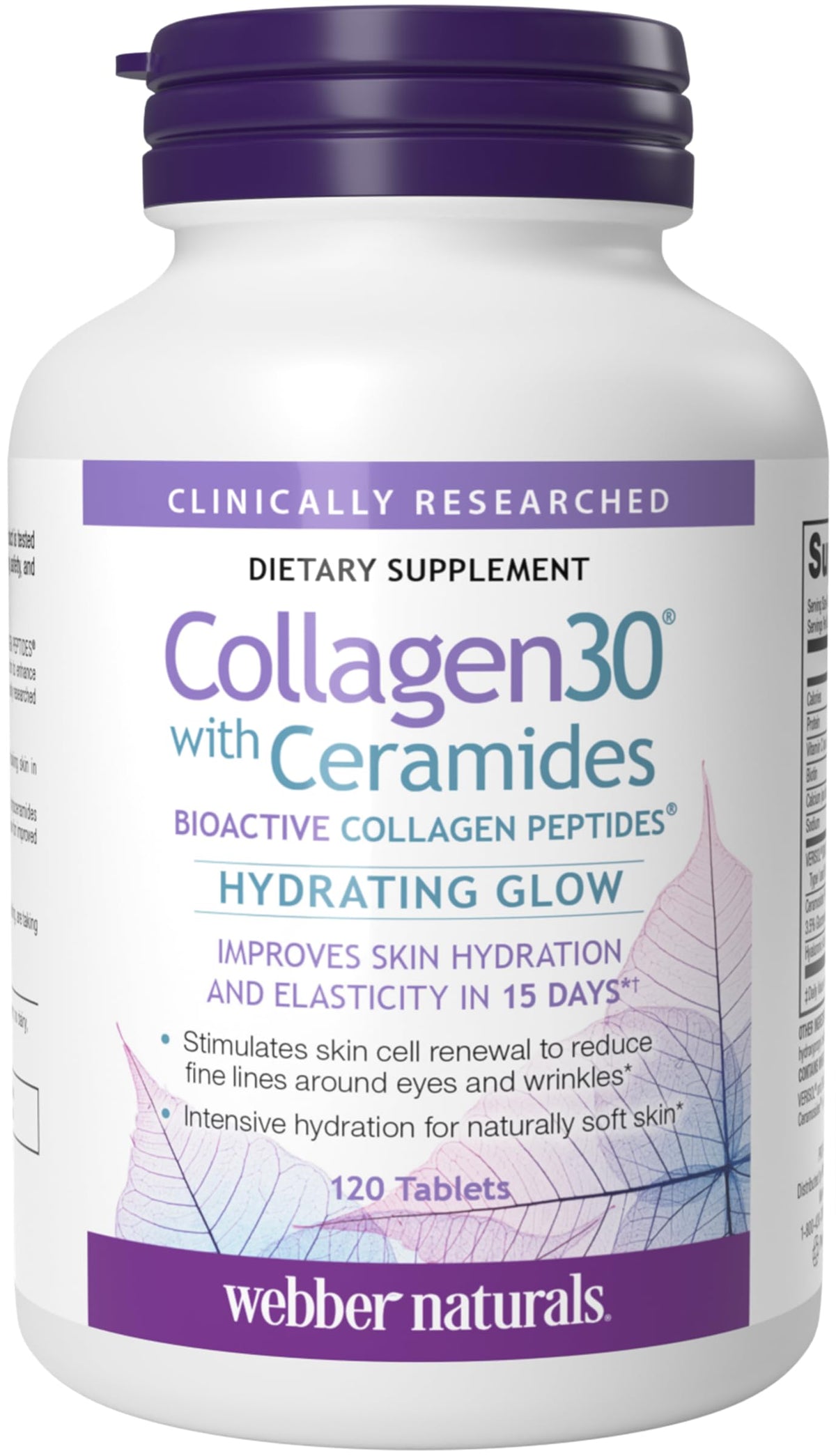 Webber Naturals Collagen Supplement front view with packaging