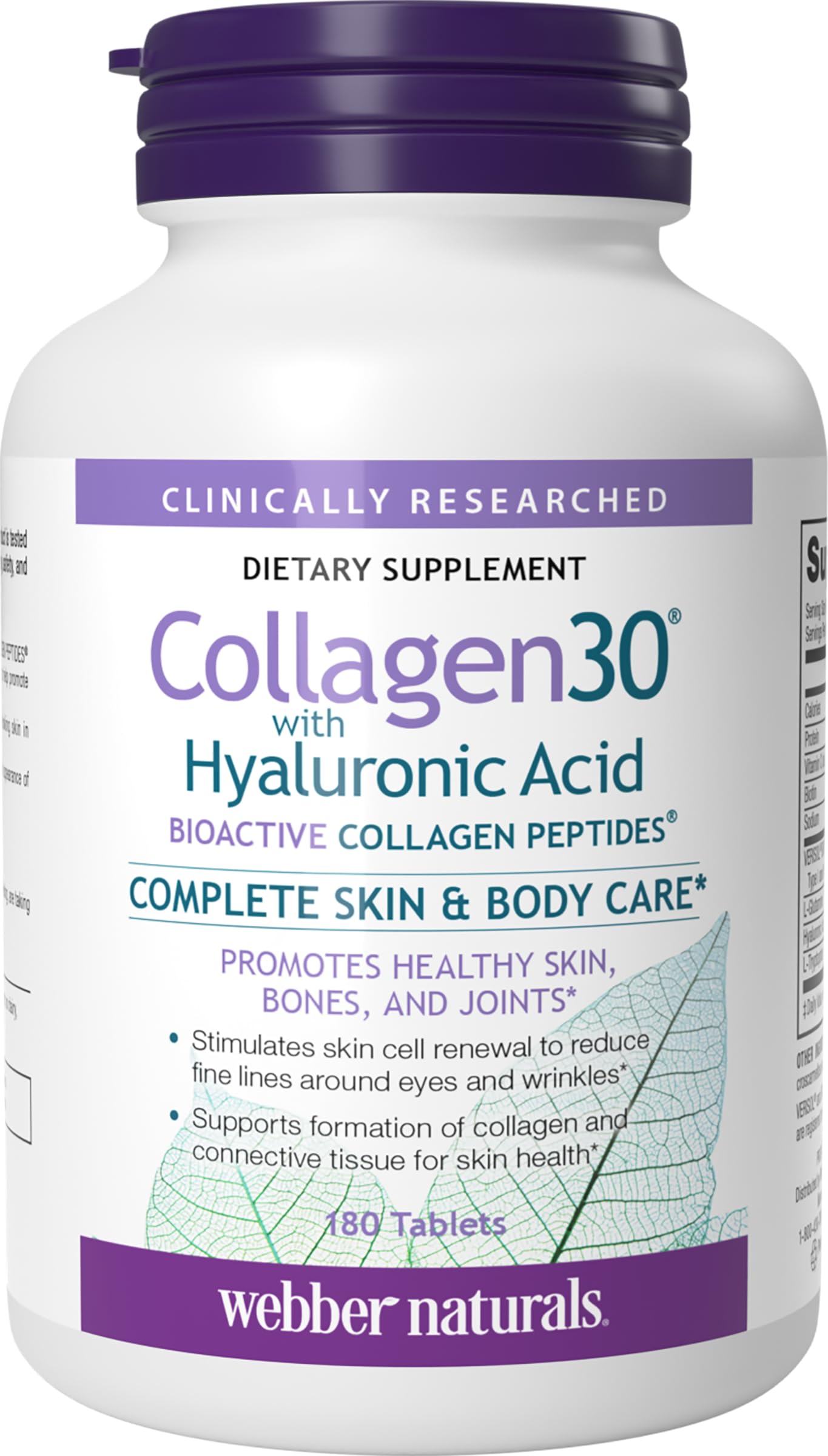 Webber Naturals Collagen30 2500mg supplement front view