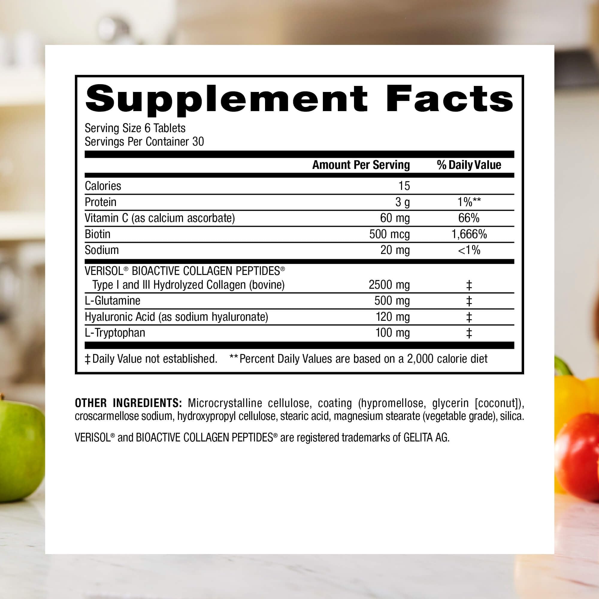 Webber Naturals Collagen30 2500mg supplement packaging