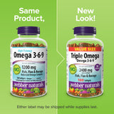 Webber Naturals Fish Oil supplement back view