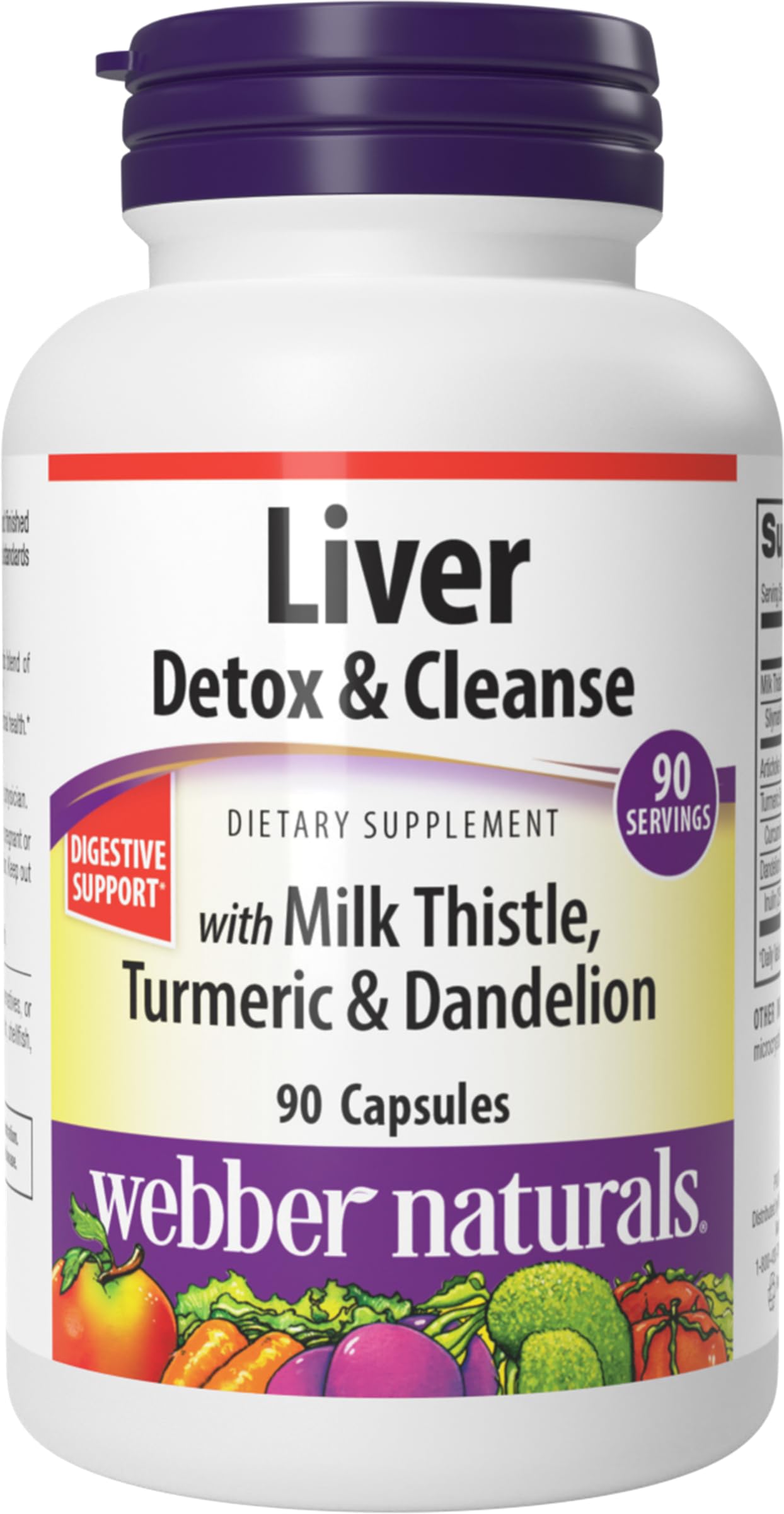 Webber Naturals Liver & Cleanse Capsules front view
