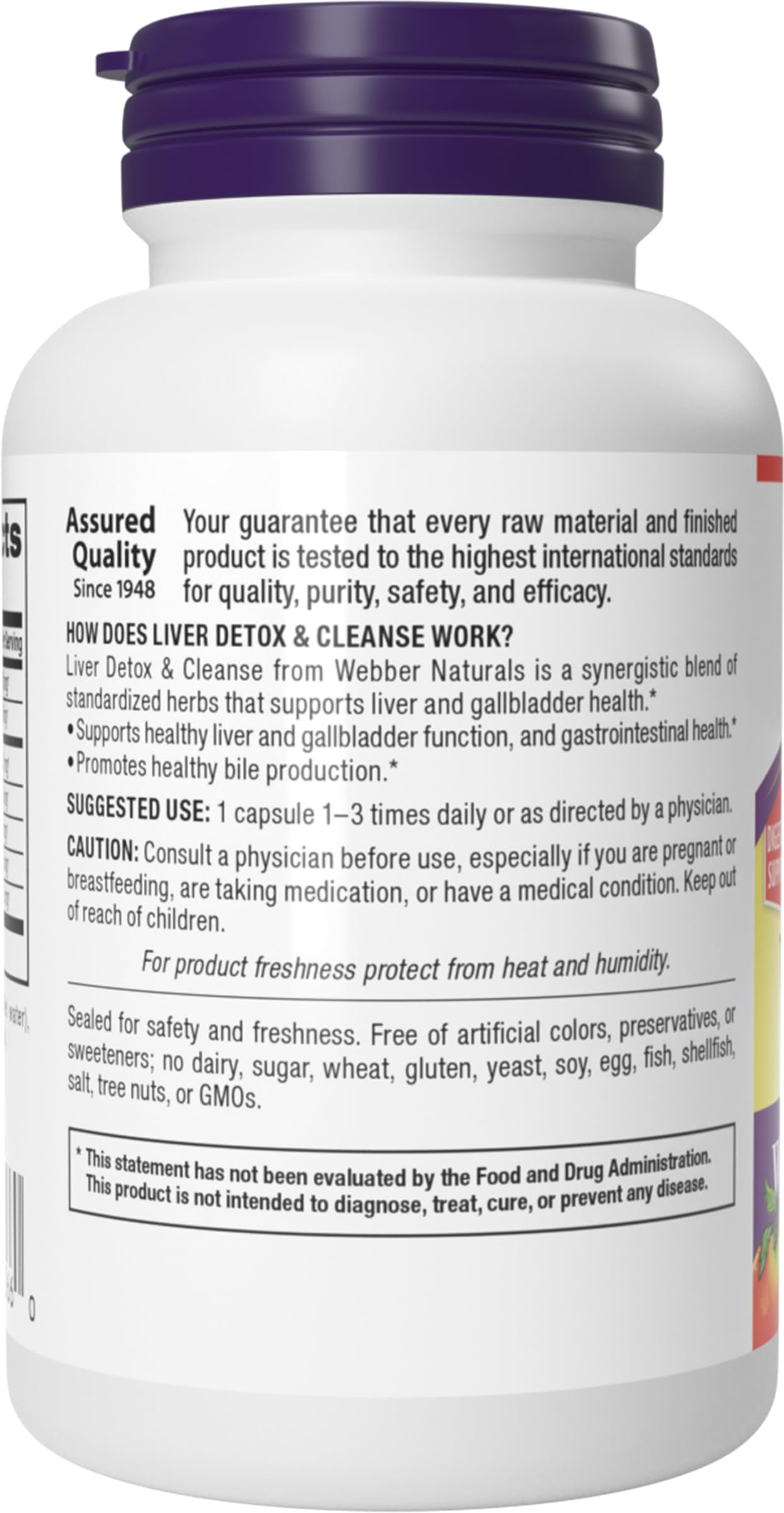 Webber Naturals Liver & Cleanse Capsules with measuring spoon