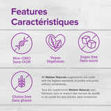 Webber Naturals Magnesium Bisglycinate 200mg capsule bottle with measuring spoon