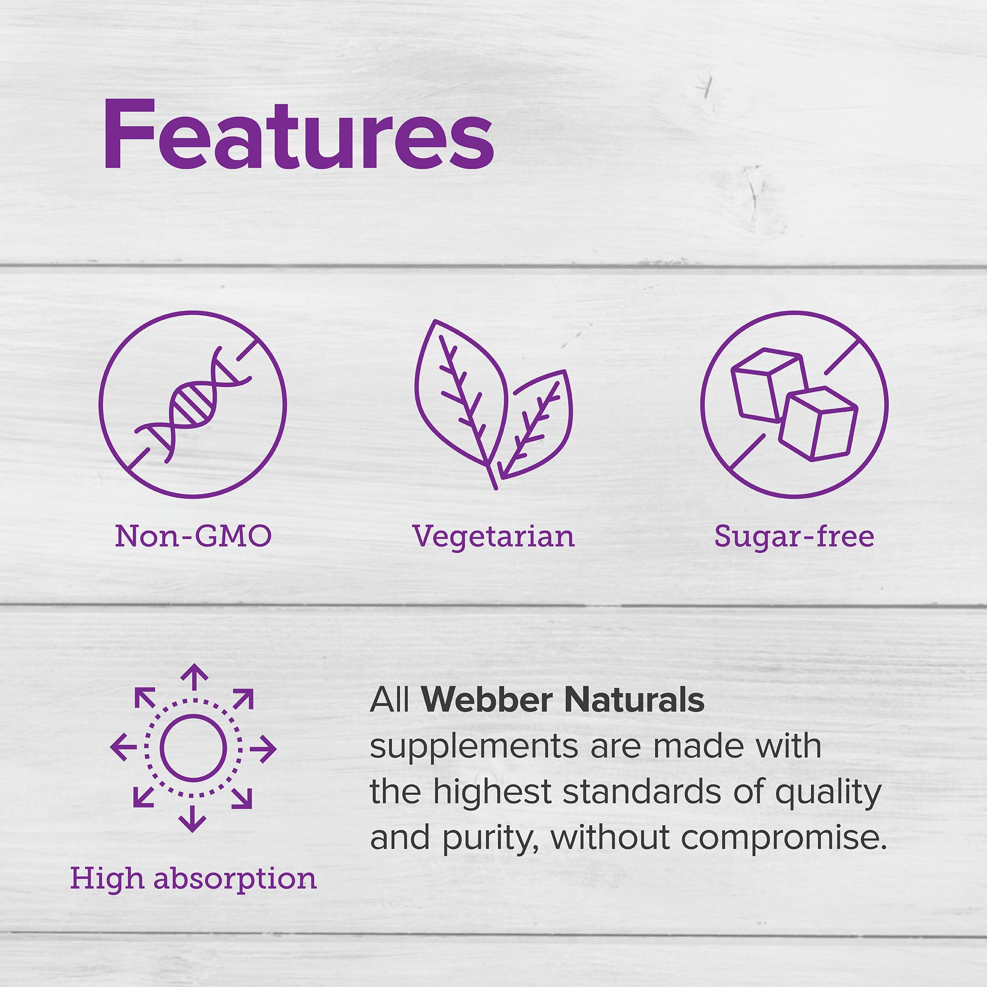 Webber Naturals Magnesium Glycinate 200mg capsule bottle side view