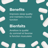Webber Naturals Melatonin 10 mg with Magnesium 150 mg tablet side view