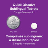 Webber Naturals Melatonin 3 mg Quick Dissolve Tablets packaging