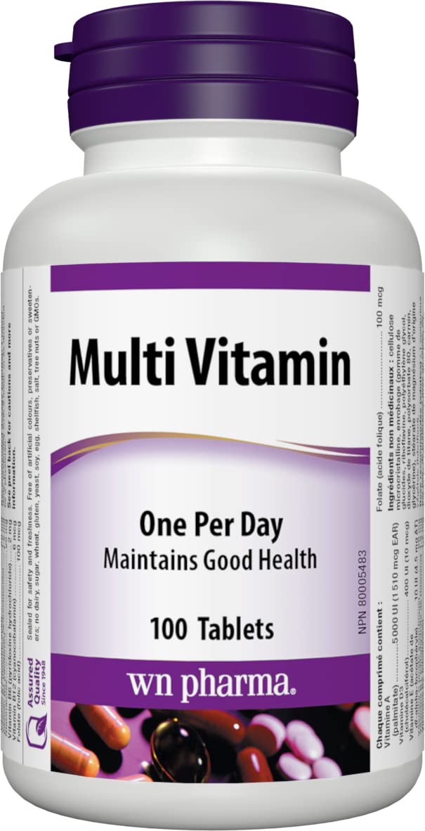 Webber Naturals Multivitamins 100 tablets front view