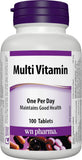 Webber Naturals Multivitamins 100 tablets front view