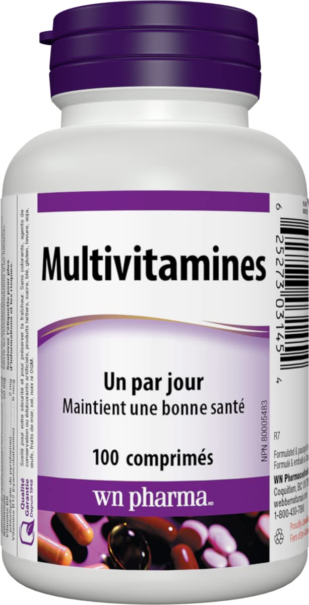 Webber Naturals Multivitamins packaging side view