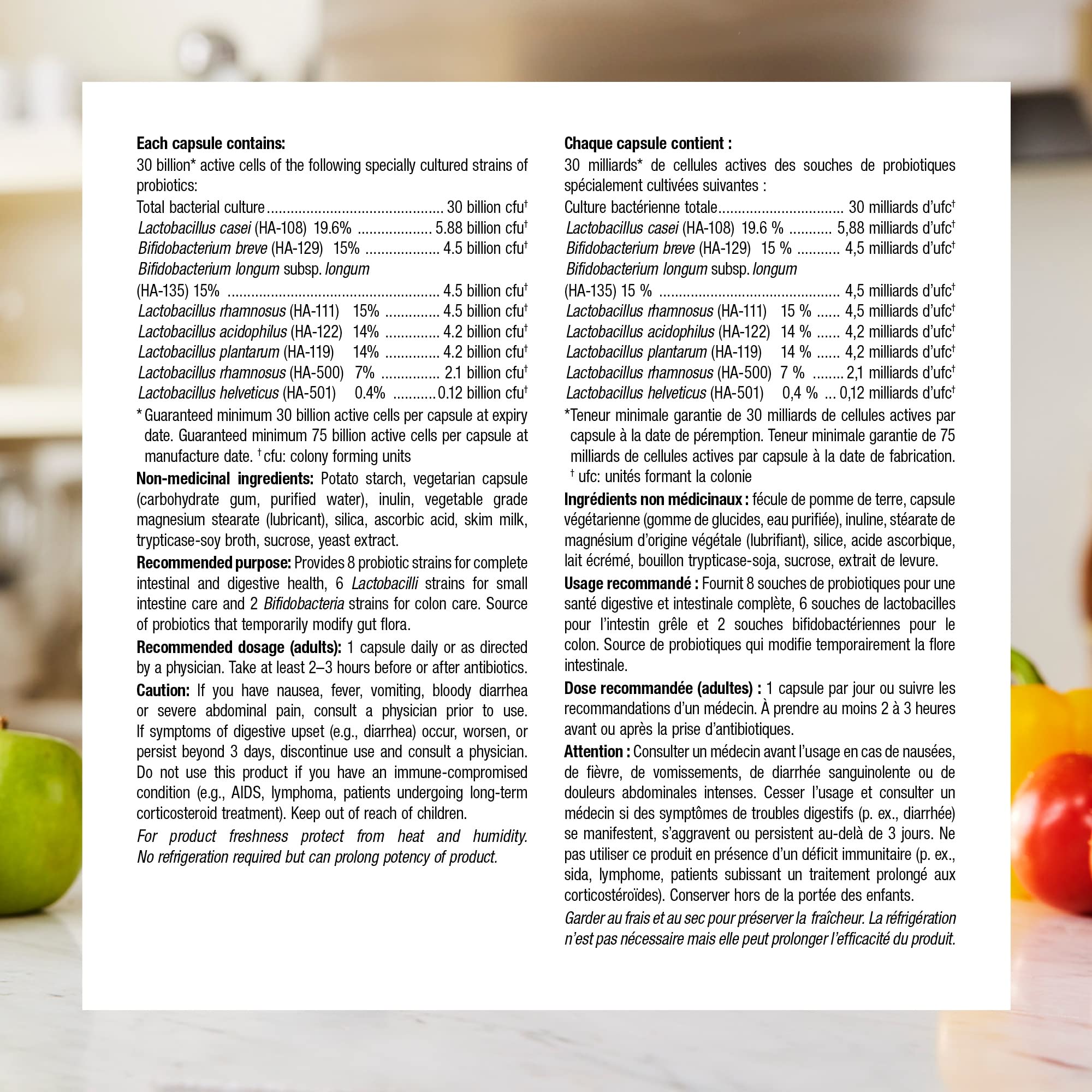 Webber Naturals Probiotic 30 Billion capsule close-up