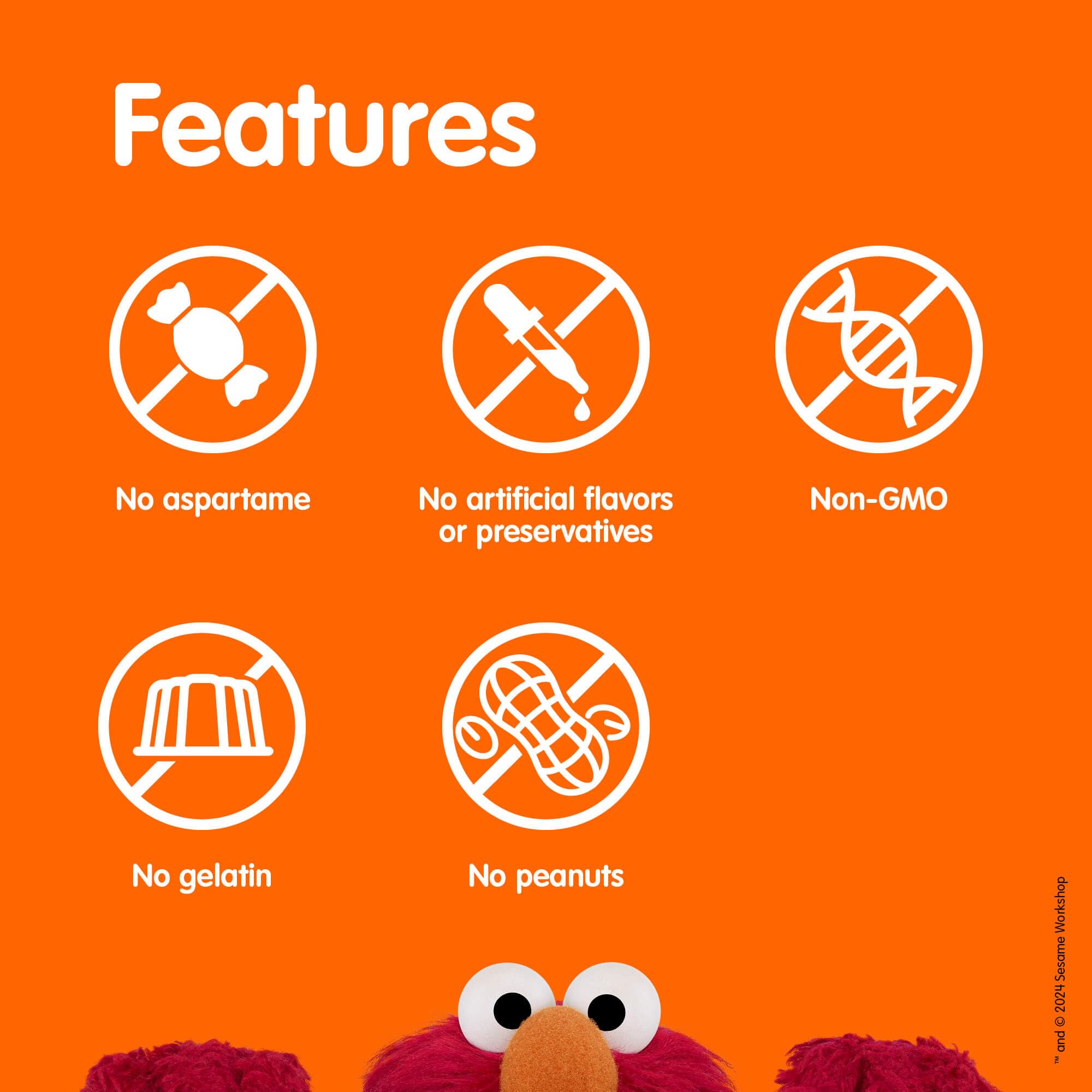 Webber Naturals Sesame Street Omega-3 Gummies packaging