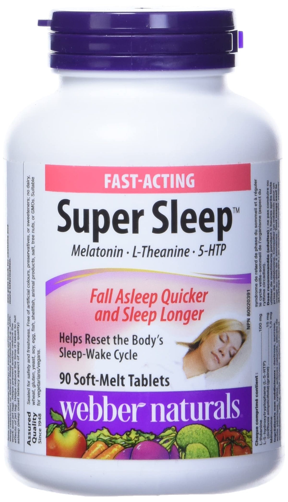 Webber Naturals Sleep Supplement Tablets front view packaging