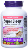 Webber Naturals Sleep Supplement Tablets side view with ingredients list