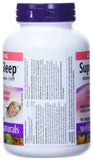 Webber Naturals Sleep Supplement Tablets with a glass of water