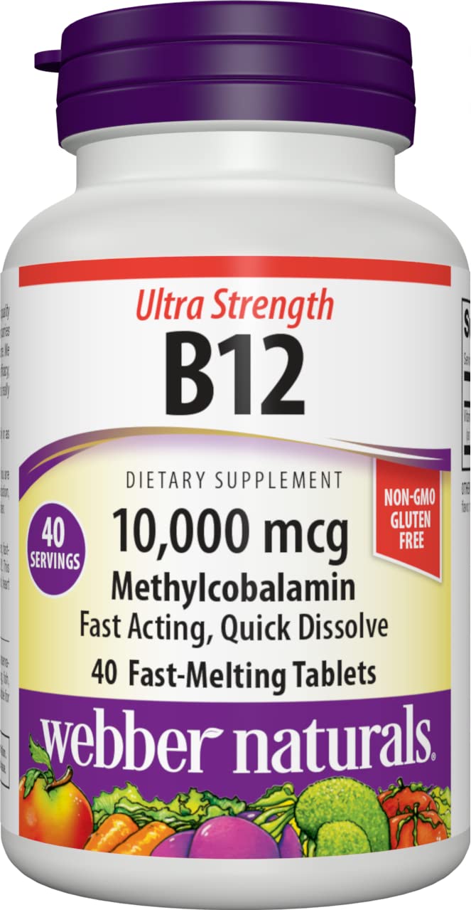 Webber Naturals Vitamin B12 Sublingual Tablets front view