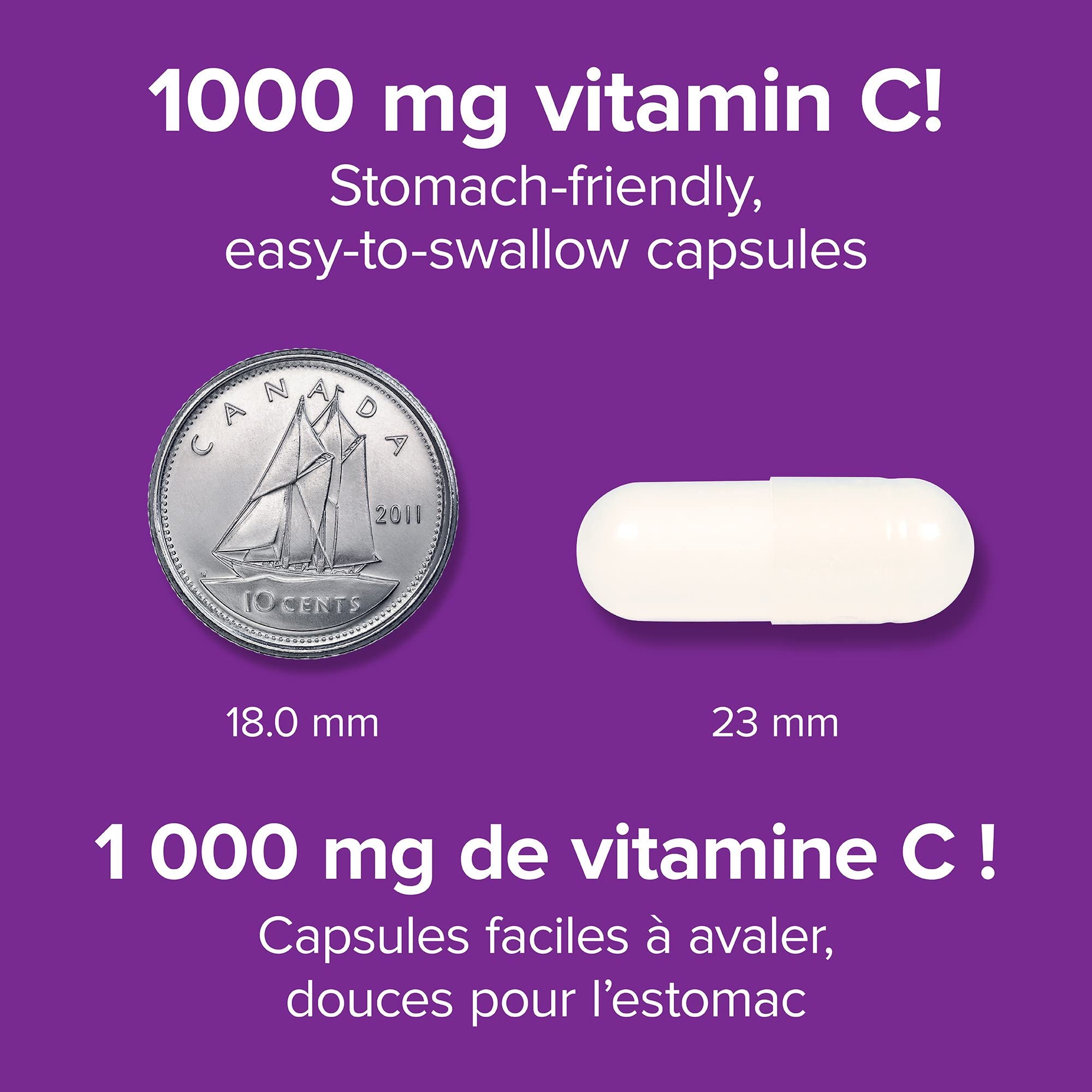 Webber Naturals Vitamin C Calcium Ascorbate 1000 mg capsules with measuring spoon