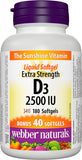 Webber Naturals Vitamin D Supplement front view packaging