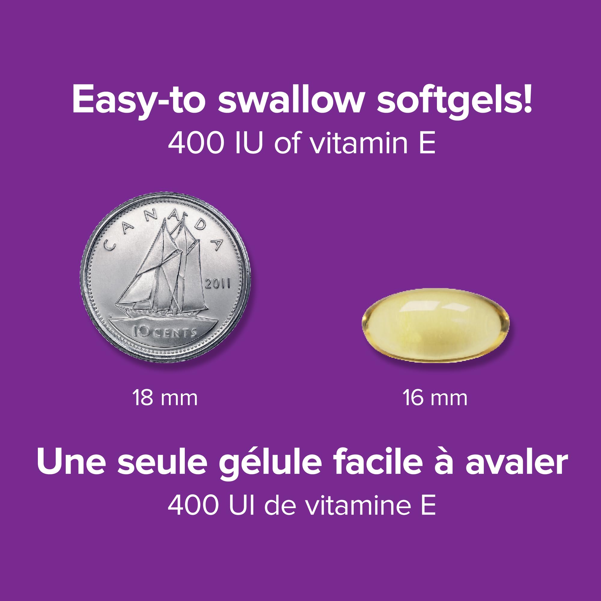 Webber Naturals Vitamin E Softgels 400 IU close-up of softgel