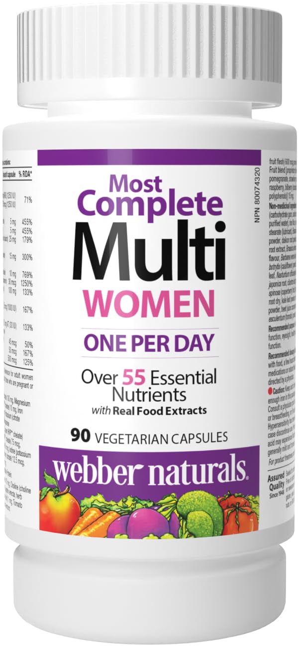 Webber Naturals Women’s Most Complete Multi supplement front view