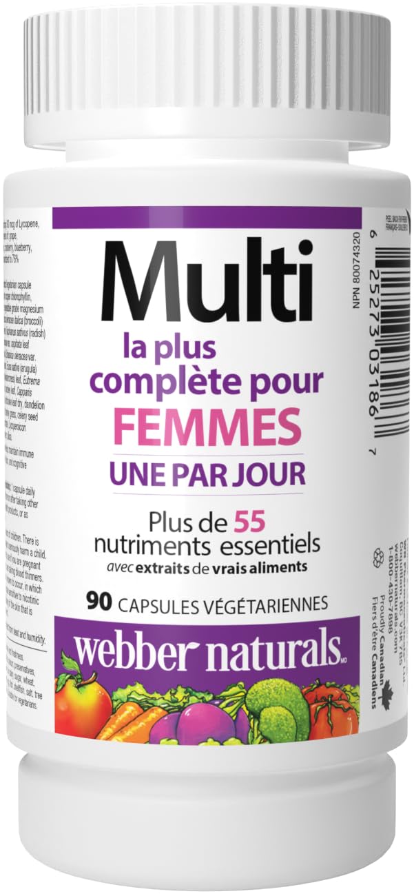 Webber Naturals Women’s Most Complete Multi supplement side view