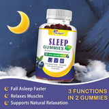 Webuff Melatonin Gummies 10 mg blueberry flavour close-up