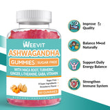 WEEVIT Ashwagandha Gummies showing soft, chewable texture
