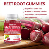 WEEVIT Beet Root Gummies in a bowl showcasing the gummies