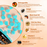 WEEVIT Black Seed Oil Gummies side view with ingredients