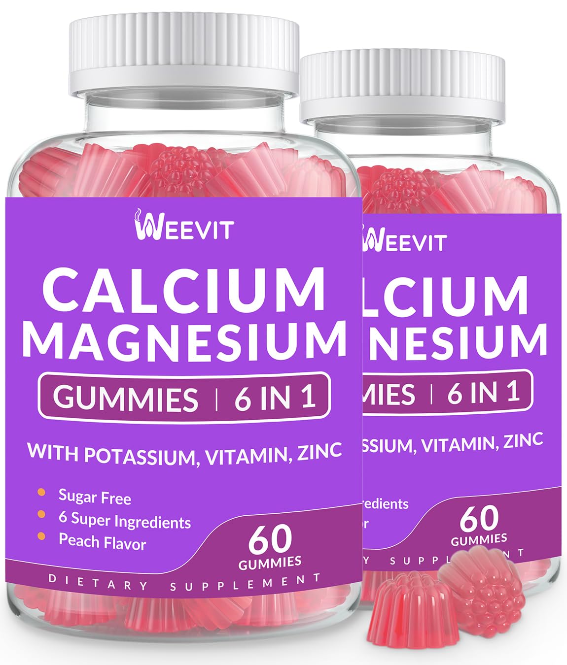 WEEVIT Calcium Gummies front view with packaging