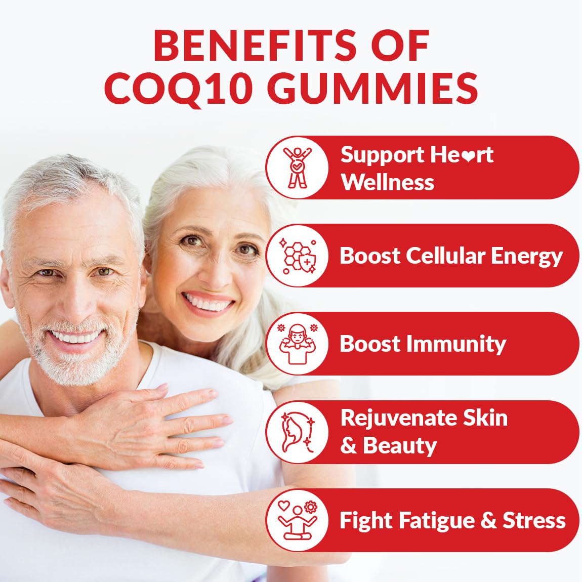 WEEVIT CoQ10 Gummies peach flavour gummies close-up