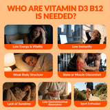 WEEVIT Vitamin D3 B12 Gummies on a wooden table