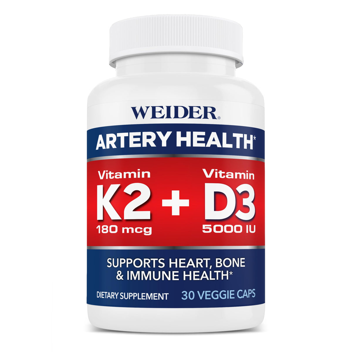 Weider Artery Health supplement bottle front view
