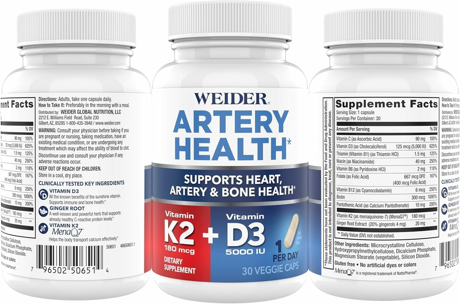 Weider Artery Health supplement lifestyle image with capsules