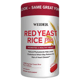 Weider Red Yeast Rice Plus 1200mg supplement front view