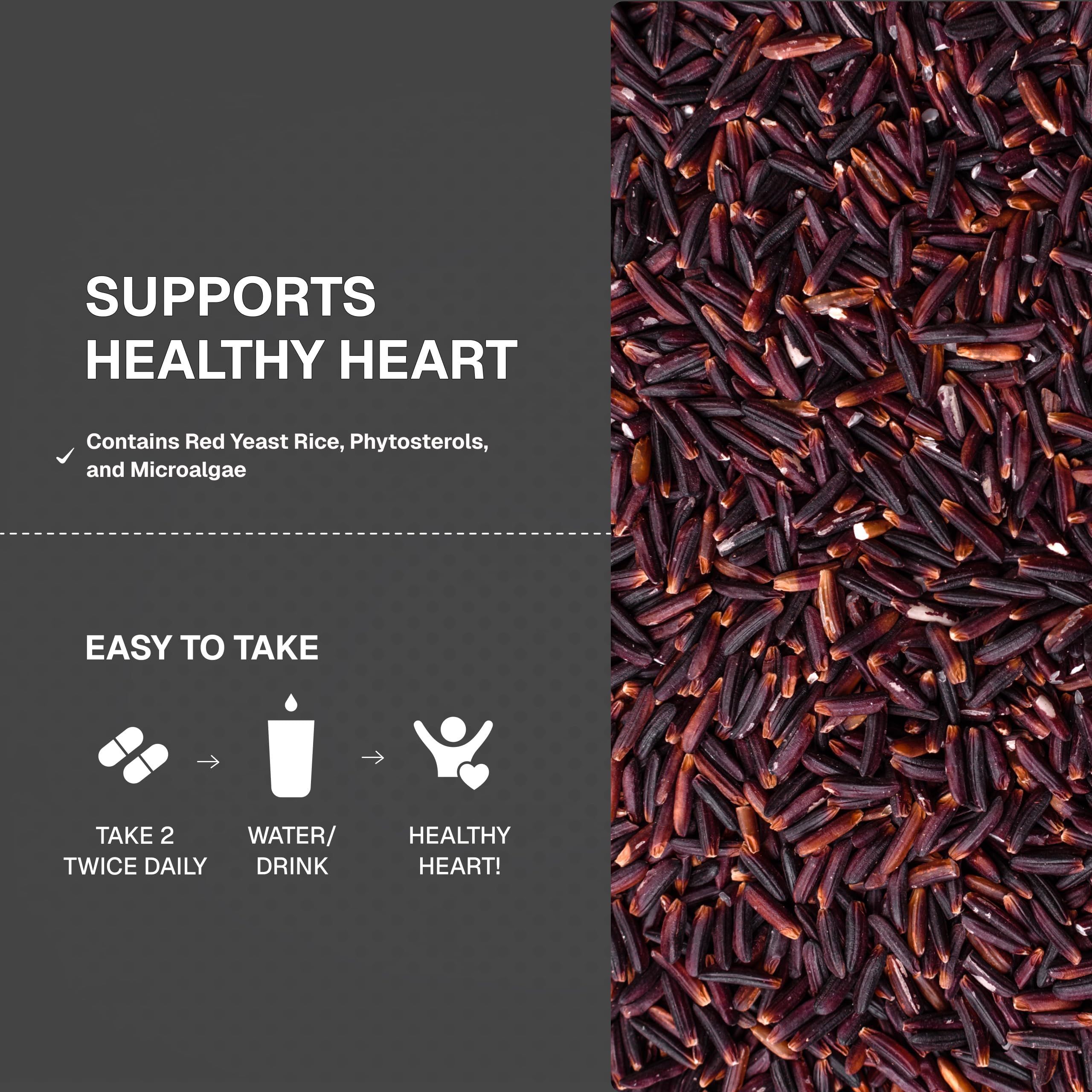 Weider Red Yeast Rice Plus 850mg Tablets in lifestyle setting