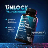 WeightWorld Creatine Monohydrate Tablets 1000mg side view