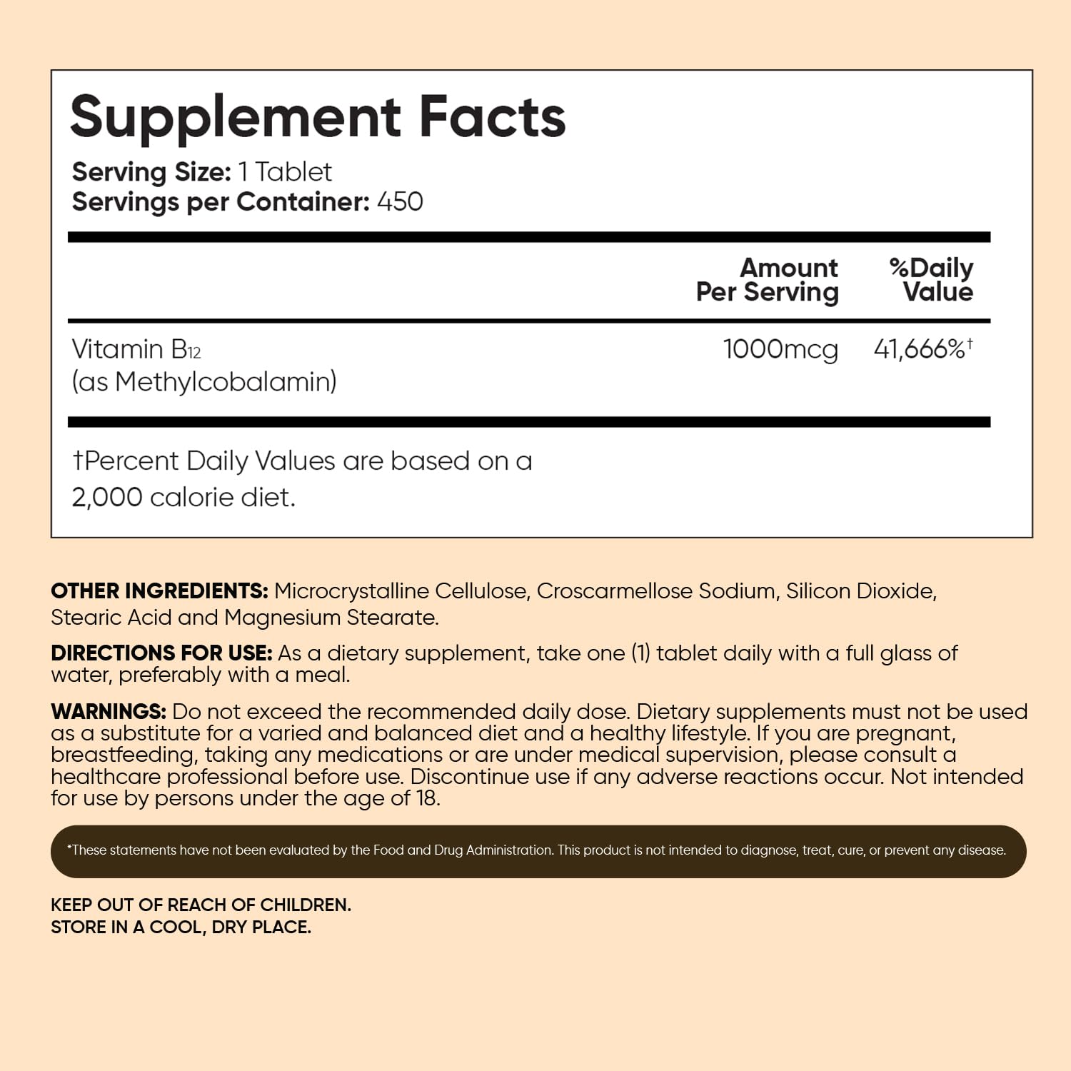 WeightWorld Vitamin B12 1000 MCG Mini Tablets with measuring spoon
