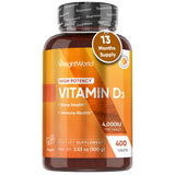 WeightWorld Vitamin D3 4000 IU Vegan Tablets front view