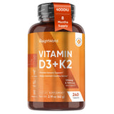 WeightWorld Vitamin D3 K2 Tablets 240 Count front view